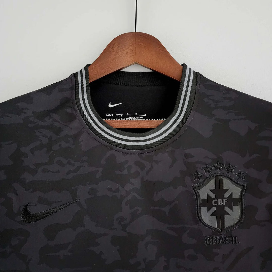 2022 Brazil Special Edition all black Soccer Jersey