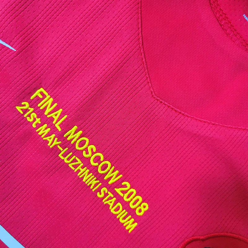 2007-2008 Retro Long Sleeve Manchester United Home Football Shirt