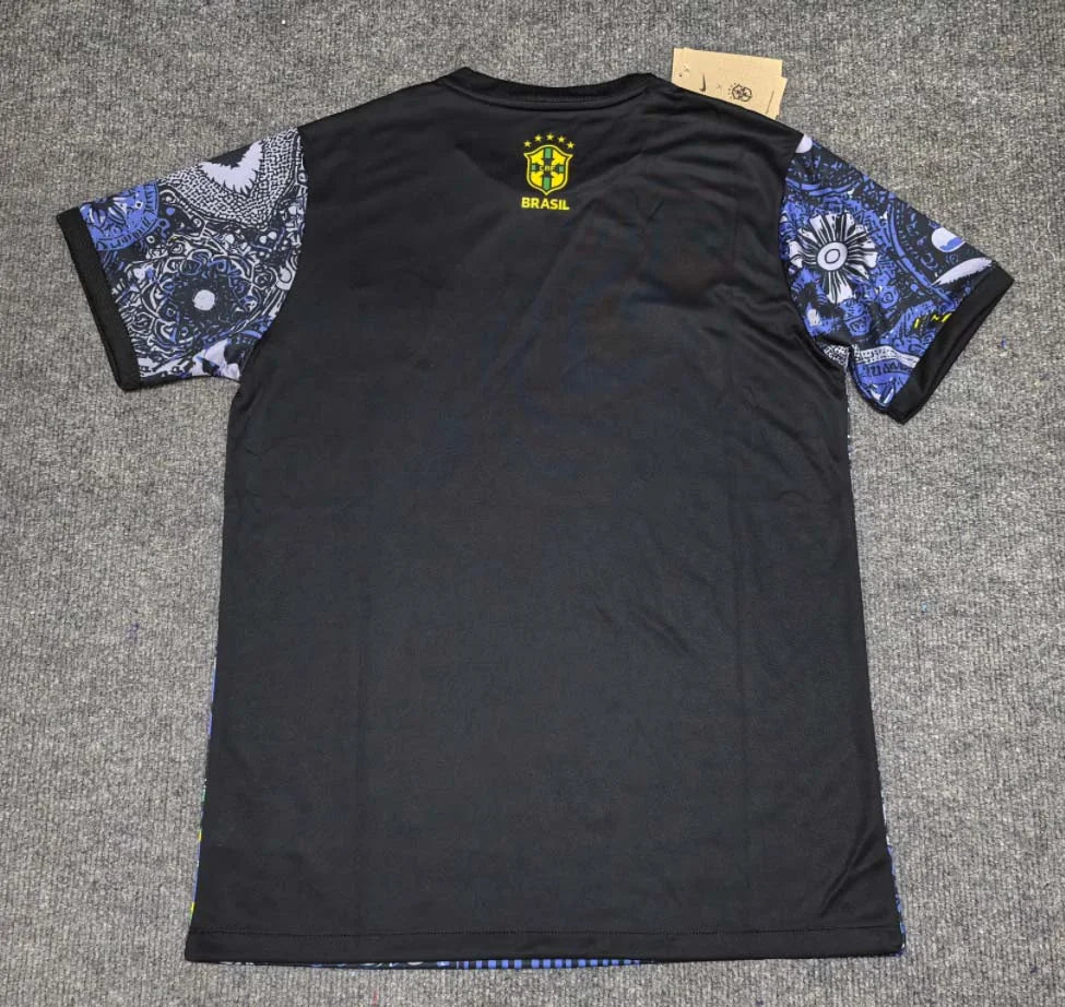 2024 Brazil Special Edition Jesus Blue and gray Football Shirt