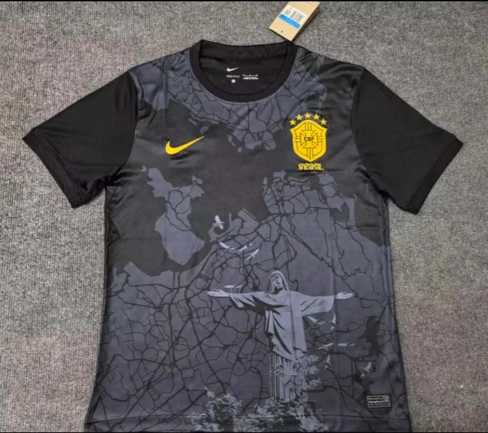 2024 Brazil Special Edition Jesus Black Football Shirt