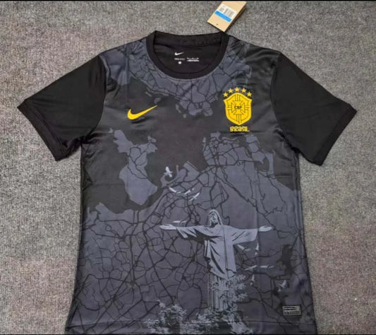 2024 Brazil Special Edition Jesus Black Football Shirt