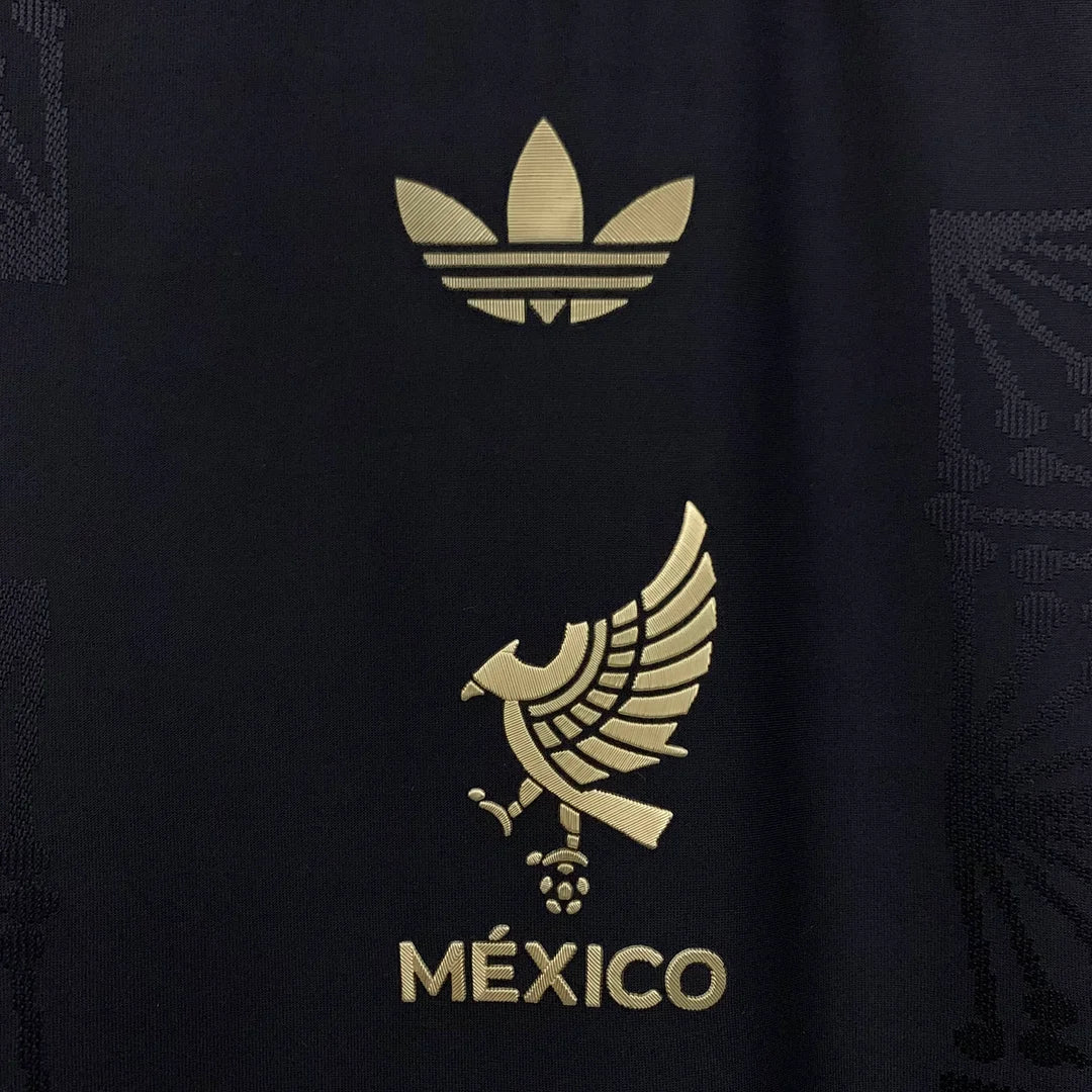 2025 Long Sleeve Mexico National Gold Cup Edition Black Football Shirt