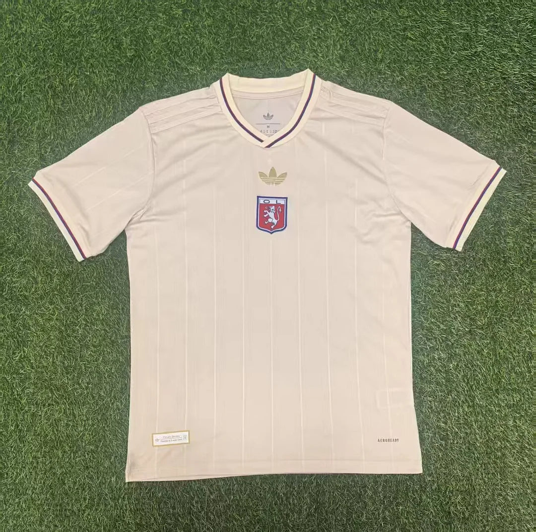 2024/2025 Lyon 75th Anniversary Edition Off White Football Shirt