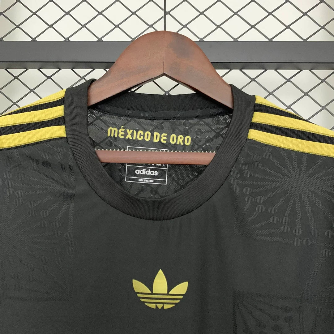 2025 Long Sleeve Mexico National Gold Cup Edition Black Football Shirt