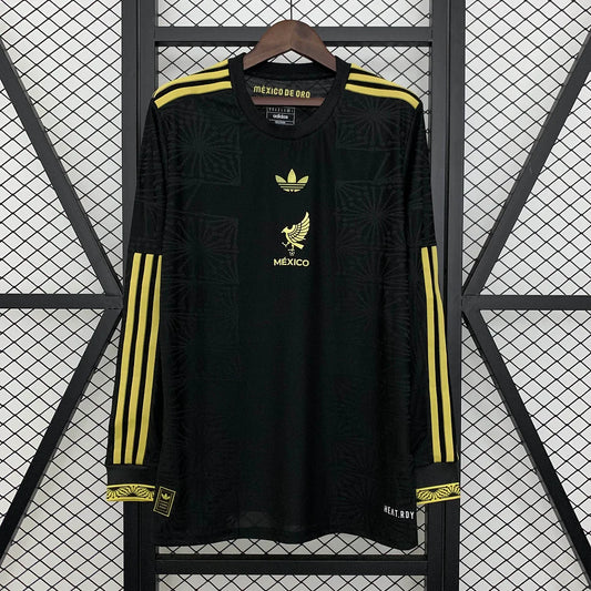 2025 Long Sleeve Mexico National Gold Cup Edition Black Football Shirt