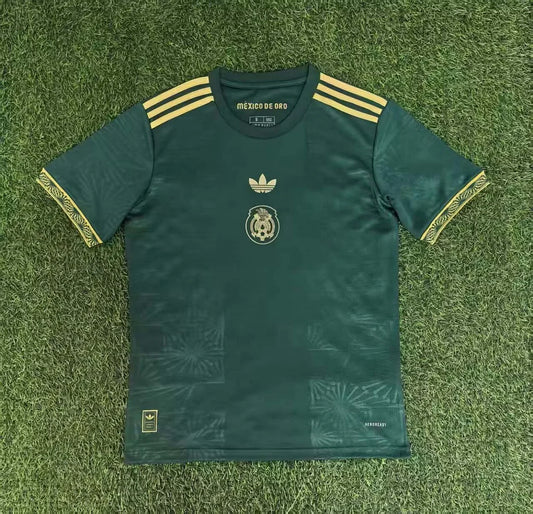 2025 Mexico National Gold cup Version Green Football Shirt