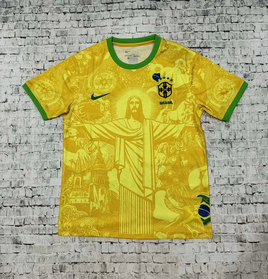 2024 Brazil Special Edition Jesus Yellow Football Shirt