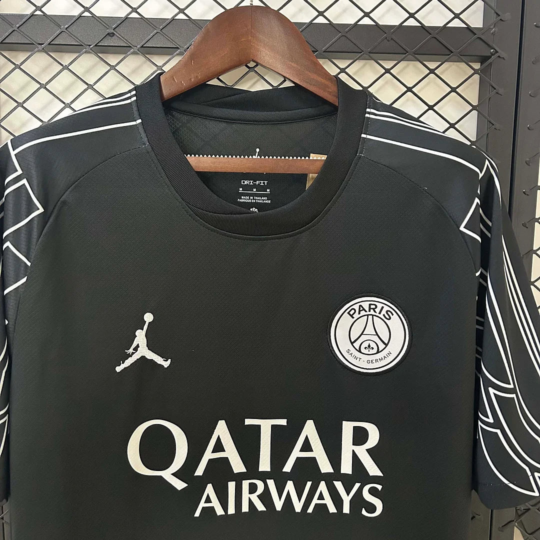 2024/2025 Psg Paris Saint-Germain Fourth Away Black Football Shirt